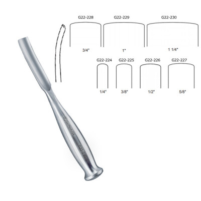 Smith Pete Gouge 8" Curved 1/4"