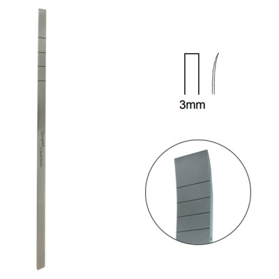 Lambotte Osteotome 7" Curved 1/8" (3mm) Calibrated