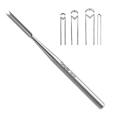 Hajek Septum Chisel 6" Small "V" 4mm Edge