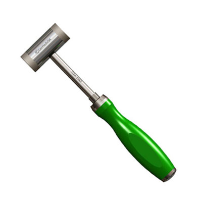 Mallet 8 1/2" 9oz [255g] Head Stainless Steel with Nylon Caps Diameter 25mm Silicone Handle Green