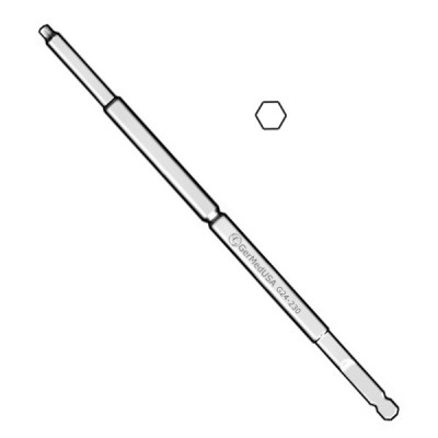 Screwdriver Bit Hexagonal 5 1/2" 2.5mm SQC with Notch