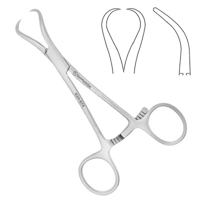 Bone Reduction Forceps 5 1/2", Curved, Pointed Tips