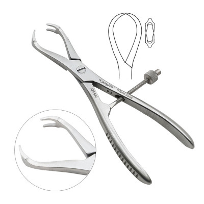 Patella Forceps 7" 2x2 Sharp Teeth with Speedlock