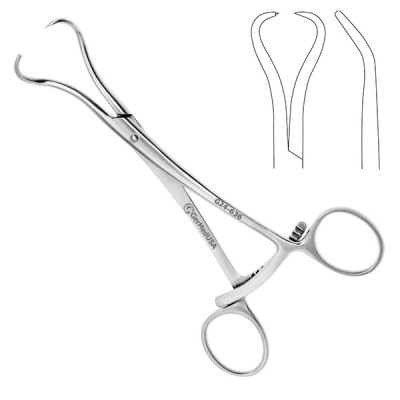 Bone Reduction Forceps 7 inch Long Double Ratchet Step Point