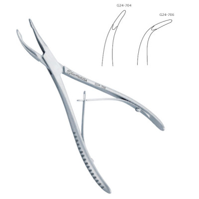 Stellbrink Rongeur 6 3/4 inch, Slight Curved Delicate 2mm Single Action