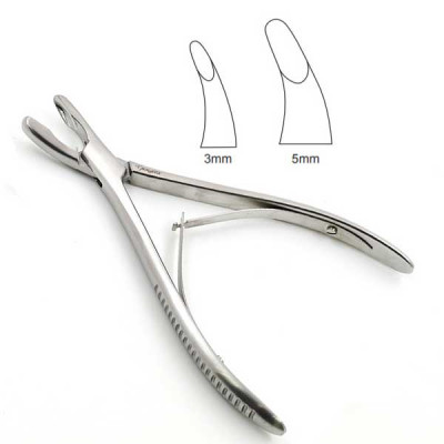 Luer Rongeur 6 inch Curved, 5mm, Single Action