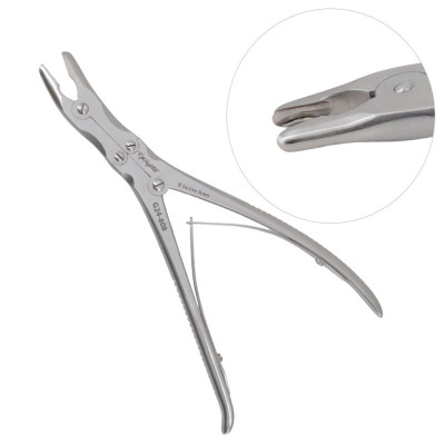 Leksell Stille Rongeur 9 1/2 inch Curved 4mm, Double Action