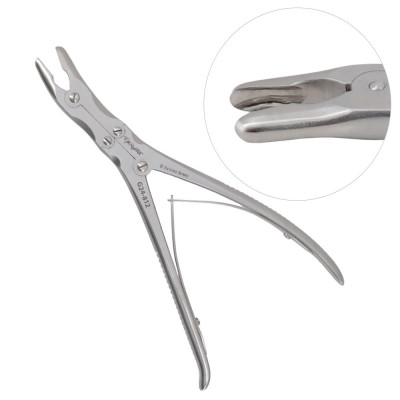 Leksell Stille Rongeur 9 1/2 inch Curved 6mm, Double Action