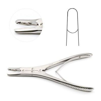 Ruskin Rongeur 7 1/2 inch Curved 4mm, Double Action