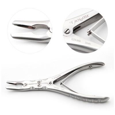 Ruskin Rongeur 7 1/2 inch Curved 6mm, Double Action