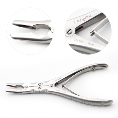 Ruskin Rongeur 9 inch Curved 5mm, Double Action