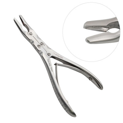 Ruskin Rongeur 9 inch Curved 6mm, Double Action