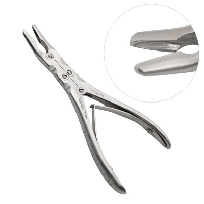 Ruskin Rongeur 9 inch Curved 7mm, Double Action