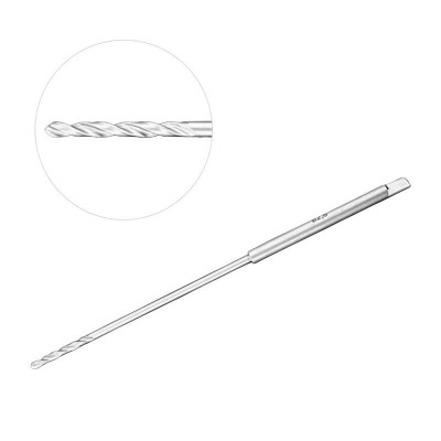 Twist Drill 6.7 inch Straight Shank Double Fluted 5.0mm 53mm round end