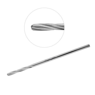 Twist Drill 3.0 inch Straight Shank Double Fluted 1.8mm 40mm round end