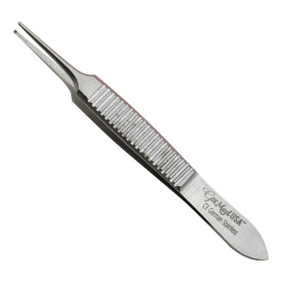 Micro Forcep 1x2 Teeth Straight Heavy Tip 8cm