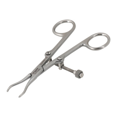 Pointed Fracture Reduction Clamp 5 1/2 inch Curved Left and Straight Right with Speed Lock