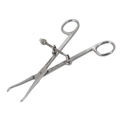 Pointed Fracture Reduction Clamp 7 inch Straight Left and Right Curved with Speed Lock