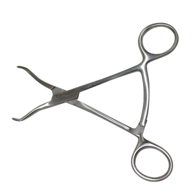 Pointed Fracture Reduction Clamp Small 5 1/2 inch Curved Left and Right with Ratchet