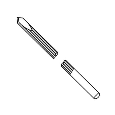 Steinmann Pin Single Diamond Threaded 9 inch Diameter 2.4mm (.094 inch) pkg/6