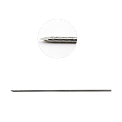 Steinmann Pin Single Trocar 15mm Threaded  9" 2.8mm  7/64" pkg 6