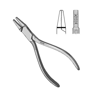 Flat Nose Pliers 5 1/2 inch Serrated Jaws 5mm Tips