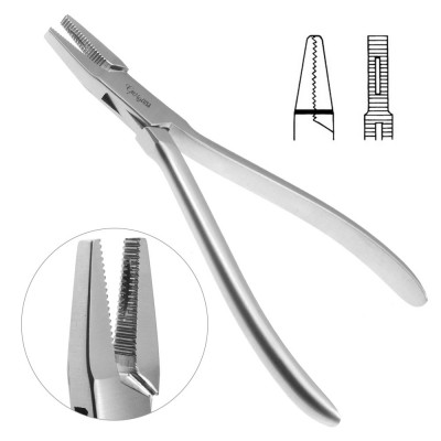 BONE SHEARS WITH FLAT JAWS, 14-cm long