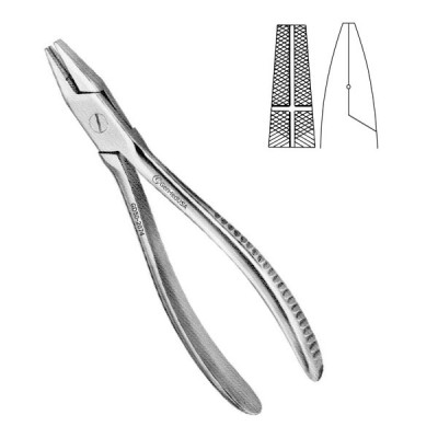 Flat Nose Pliers 7 inch with End and Side Grooves