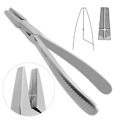 BONE SHEARS WITH FLAT JAWS, 14-cm long