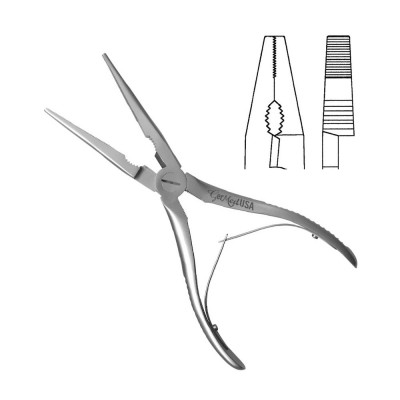 Universal Pliers 6 1/2 inch Serrated with Spring 1.1mm Max Cut