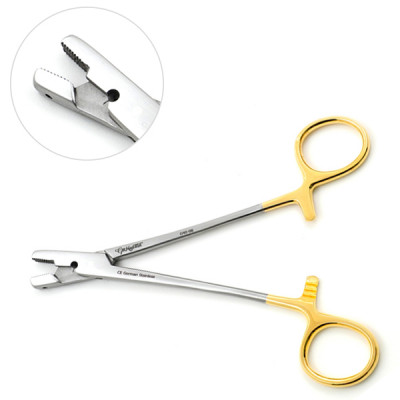 Cruciate Needle Holder Tungsten Carbide Jaws 7``