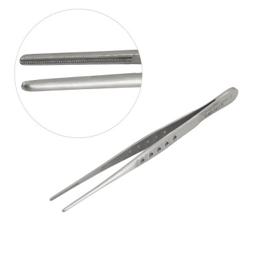 Debakey Thoracic Tissue Fenestrated Handle 2.5mm wide Tips 7 1/2 inch