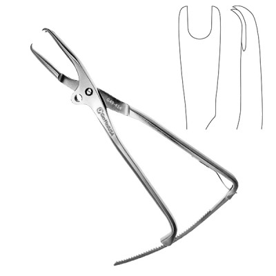 Bishop Bone Forceps 9" Adjustable Jaw With Ratchet