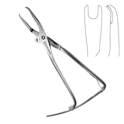 Bishop Bone Forceps 12 1/2" Adjustable Jaw with Ratchet