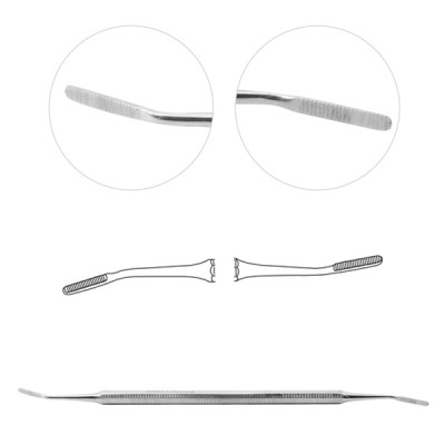 Nail Rasp #93, Double Ended 6 3/4", 2mm Angled Up/Down