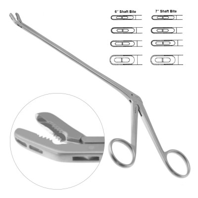 Caspar IVD Rongeur 6 inch Up Fenestrated 2x12mm Serrated Side Jaws