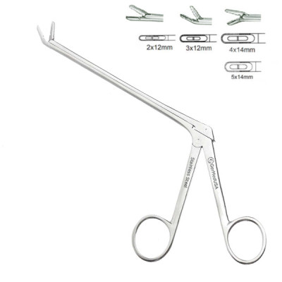 Caspar IVD Rongeur 6 inch Up Fenestrated 4x14mm Serrated Side Jaws