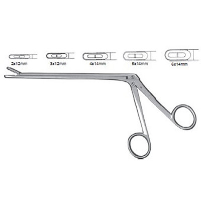 Caspar IVD Rongeur 7 inch Down Fenestrated 4x14mm Serrated Side Jaws