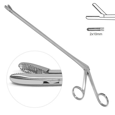 Schlesinger IVD Rongeur 7 inch Straight 2x10mm Serrated Jaws