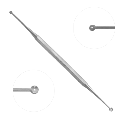 Curette Excavator 5 1/2 inch Double Ended With Holes 3mm and 4mm