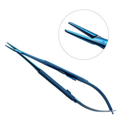 Jacobson Microvascular Needle Holder Straight 7" Titanium