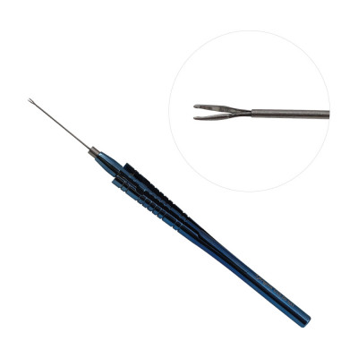 Retinal Ophthalmic Forceps Serrated Curved Titanium