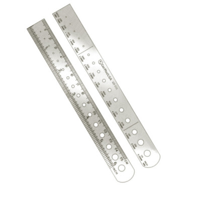 Pin & Wire Gauge/Ruler Stainless  6"