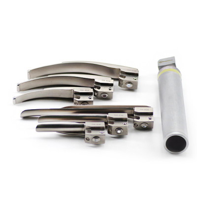 Gold Line Laryngoscope Reusable Set of 6 Blades 1 Handle