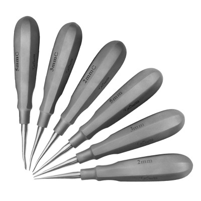 Glux Luxating Set of 6 having Standard Handle with 3 Straight and 3 Curved Tip