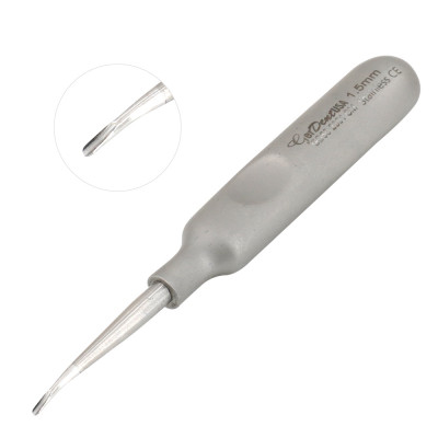 Winged Elevator Curved Tip 1.5mm 4 1/2 inch Mini Handle