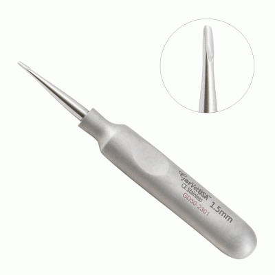 Winged Elevator 1.5mm Straight 4 1/2 inch Mini Handle