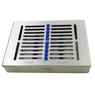 Sterilization Tray for Winged Elevator Holds up to 6 Elevators 5 1/2`` x 7`` x 1 3/4``
