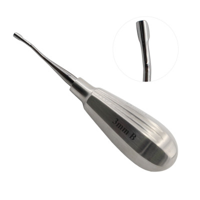 Winged Elevator 5`` Short Handle Tip 3mm Backward Angle