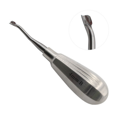 Winged Elevator 5`` Short Handle Tip 4mm Backward Angle